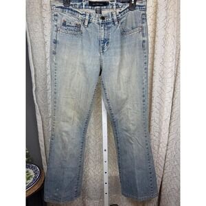 Vintage 90s Calvin Klein Flare Jeans 100% Cotton Light Wash Size 6
